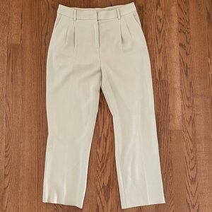 HOUSE OF HARLOW 1960 Textured Pistachio Wide Leg Trousers Pants Plated Size 10